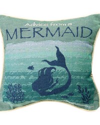 Advice From A Mermaid 12in Pillow by   