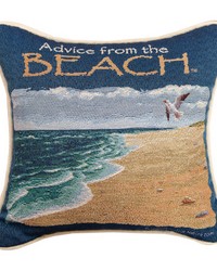 Advice From The Beach 12in Pillow by   