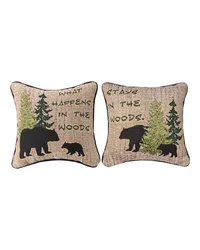 Wallhangingat Happens In The Woods Pillow by   