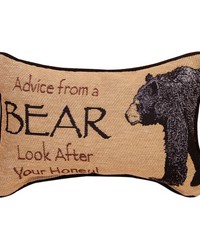 Advice From A Bear ytnword Pillow by   