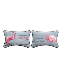 Advice From A Flamingo Word Pillow by   