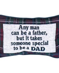 Any Man...plaid Word Pillow by   