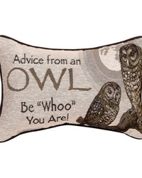 Advice From A Owl ytnword Pillow by   