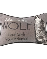 Advice From A Wolf ytnword Pillow by   