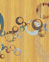 Orange Vintage Circles Wall Mural by  Brewster Wallcovering 