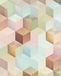 Pastel Cubes Wall Mural by   