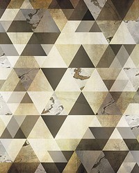 Bronze Triangles Wall Mural by  Brewster Wallcovering 