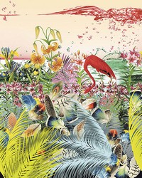 Multicolor Jungle Wall Mural by  Brewster Wallcovering 