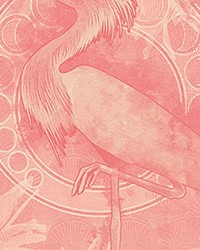 Pink Heron Wall Mural by   
