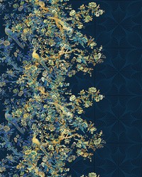 Navy Chinoserie Wall Mural by  Brewster Wallcovering 