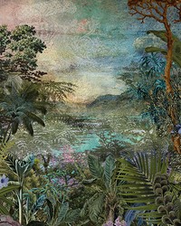 Vintage Jungle Wall Mural by  Brewster Wallcovering 