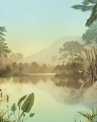Tropical Lake Wall Mural by  Brewster Wallcovering 