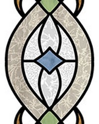 Blue Bristol Stained Glass Decal by   