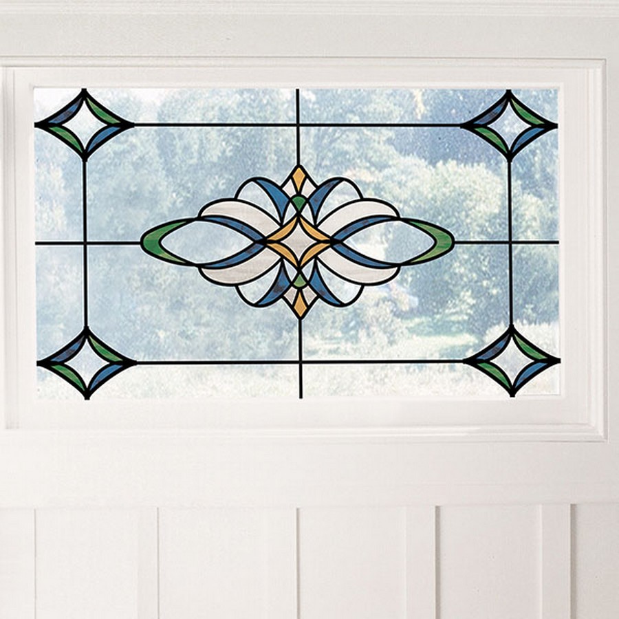 Blue Meridan Stained Glass Decal Wallpaper