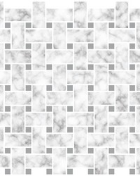 Basketweave Carrara Peel & Stick Backsplash Tiles by  Greenhouse Fabrics 