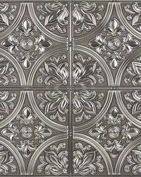 Chelsea Silver Peel & Stick Tin Tiles by  Creative Fabrics 
