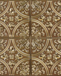 Chelsea Bronze Peel & Stick Tin Tiles by  Brewster Wallcovering 