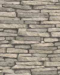 Hickory Creek Stone Peel & Stick Wallpaper by  Greenhouse Fabrics 