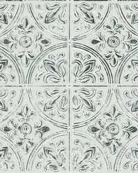 Chelsea Antique White Peel & Stick Tin Tiles by  Brewster Wallcovering 