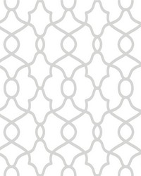 Silver Clearly Cool Peel & Stick Wallpaper by   
