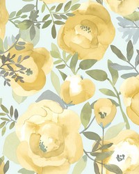 Peachy Keen Yellow Peel & Stick Wallpaper by   