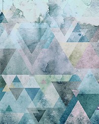 Blue Triangles Wall Mural by  Brewster Wallcovering 