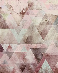 Pink Triangles Wall Mural by  Brewster Wallcovering 