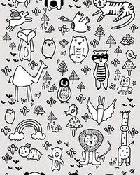 Scribble Park Wall Mural by  Brewster Wallcovering 
