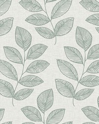Fern Green Sprig Self Adhesive Wallpaper by  Brewster Wallcovering 