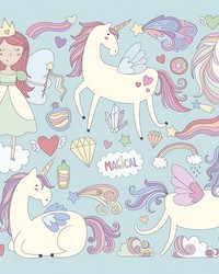 Unicorn Magic Wall Mural by  Brewster Wallcovering 