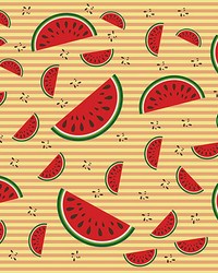 Watermelons with Orange Vintage Backdrop Wall Mural by   