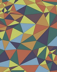 Multicolored Polygons Wall Mural by  Brewster Wallcovering 