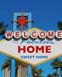 Welcome to Vegas Wall Mural by  Brewster Wallcovering 