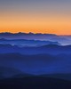 Wall Pops Orange Sunset Mountains Wall Mural Blues