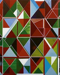 Multicolored Geometric Mural Wall Mural by  Brewster Wallcovering 