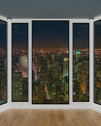 3D Panorama Window View Wall Mural by  Brewster Wallcovering 