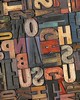 Wall Pops Vintage Letters Wall Mural Multicolor
