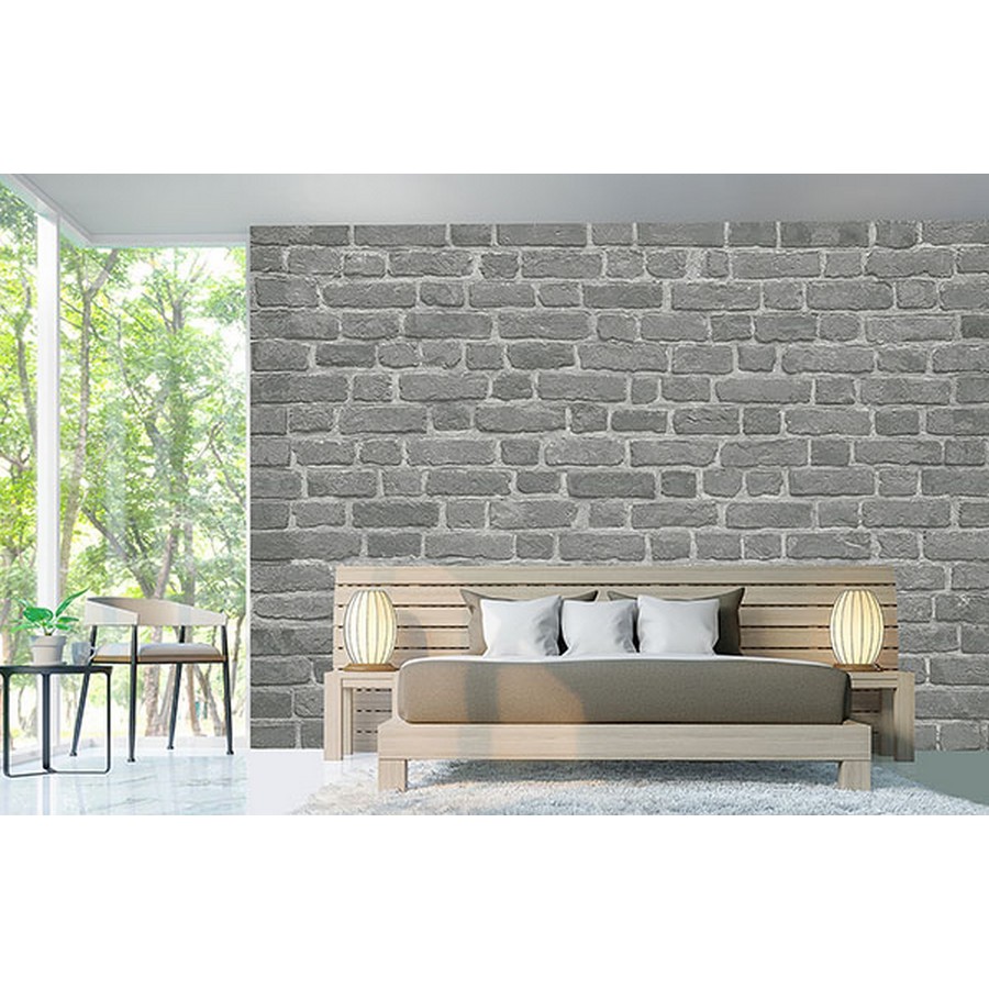 Brick Wall Black Wall Mural Wallpaper