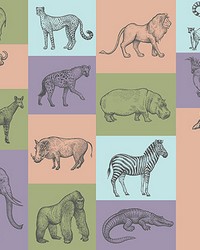 Animal Illustrations Wall Mural by  Brewster Wallcovering 