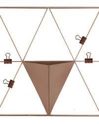 Rose Gold Triangle Metal Grid with Pocket by  Brewster Wallcovering 