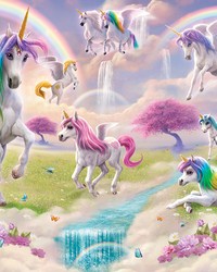 Magical Unicorn Wall Mural by  Brewster Wallcovering 