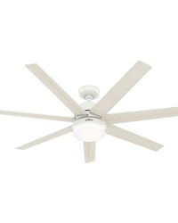 Hunter 60 inch Phenomenon Wi-Fi ENERGY STAR&reg; Matte White Ceiling Fan with LED Light Kit and Wall by   