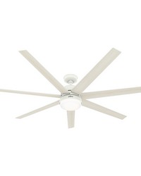 Hunter 70 inch Phenomenon Wi-Fi ENERGY STAR&reg; Matte White Ceiling Fan with LED Light Kit and Wall by   
