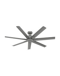 Hunter 60 inch Downtown ENERGY STAR&reg; Matte Silver Damp Rated Ceiling Fan and Wall Control by   
