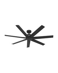Hunter 60 inch Downtown ENERGY STAR&reg; Matte Black Damp Rated Ceiling Fan and Wall Control by   