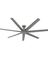 Hunter 72 inch Downtown ENERGY STAR&reg; Matte Silver Damp Rated Ceiling Fan and Wall Control by   