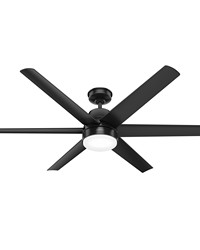 Hunter 60 inch Skysail ENERGY STAR&reg; Matte Black WeatherMax Indoor / Outdoor Ceiling Fan with LED by   