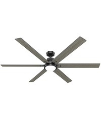 Hunter 72 inch Gravity Wi-Fi ENERGY STAR&reg; Matte Black Ceiling Fan with LED Light Kit and Handhel by   