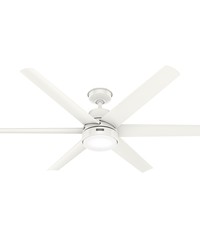 Hunter 60 inch Skysail ENERGY STAR&reg; Fresh White WeatherMax Indoor / Outdoor Ceiling Fan with LED by   