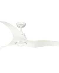 Hunter 60 inch Arwen ENERGY STAR&reg; Matte White Damp Rated Ceiling Fan with LED Light Kit and Hand by   